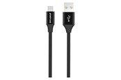 Kabel USB - GreyLime Braided USB-A to Micro USB Cable Black 1 m - C21AM1M04