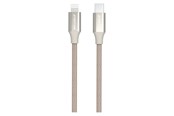 Kabel USB - GreyLime Braided USB-C to MFi Lightning Cable Beige 1 m - C21CL1M02
