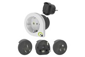 Kabel zasilajacy (zewnetrzny) - Q2Power Qplux Europe 3in1 Rejseadapter - 2,200200