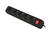 Kabel zasilający (zewnętrzny) - Lanberg PS1-05F-0300-BK - power strip - 2500 Watt - PS1-05F-0300-BK