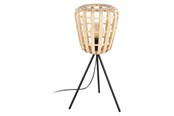 Lampy - EGLO Stars of Light MONTEZUELO bordlampe E27 bambus/sort - 390154