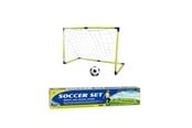 Pilka nozna i gry z pilka - Masen Toys Fodboldmål m/bold & pumpe blå/grøn 80x60x40cm - 13159