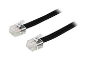 Kabel sieciowy - Deltaco DEL-160B - phone cable - 3 m - black - Czarny - 3m - DEL-160B