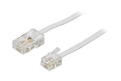 Kabel sieciowy - Deltaco phone cable - 3 m - white - Biały - 3m - DEL-1703
