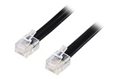 Kabel sieciowy - Deltaco phone cable - 2 m - black - Czarny - 2m - DEL-159B