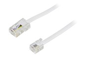 Kabel sieciowy - Deltaco phone cable - 5 m - white - Biały - 5m - DEL-1705