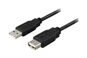 Kabel USB - Deltaco USB2-102S - USB extension cable - USB to USB - 20 cm - USB2-102S