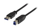 Kabel USB - Deltaco USB3-130 - USB cable - USB Type B to USB Type A - 3 m - USB3-130S