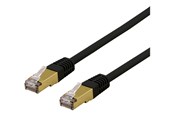 Kabel sieciowy - Deltaco SFTP-61SAH - patch cable - 1 m - black - Czarny - 1meter - SFTP-61SAH