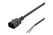 Kabel zasilajacy (wewnetrzny) - Deltaco - power cable - IEC 60320 C14 to bare wire - 2 m - DEL-109UC
