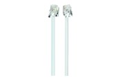 Kabel sieciowy - Gembird Cablexpert phone cable - 10 m - Biały - 10m - TC6P4C-10M
