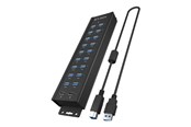 USB hub - ICY BOX IB-HUB1720-U3 USB hub - 20 - USB 3.2 - Czarny - IB-HUB1720-U3