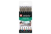 Kreatywne gry - Sakura Pigma Brush Set Case 6 Basic Colors - POXSDKBR6