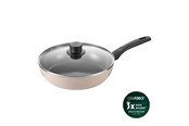 Patelnia - Ballarini - Ledro Saute Pan with Lid - Beige - 28 cm - 1027803