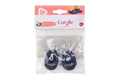 Lalka, mis i akcesoria - Corolle Navy Blue Slippers for Baby Doll 30cm - 9000111120