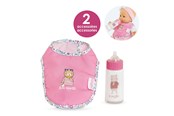 Lalka, mis i akcesoria - Corolle Bib and Magic Milk Bottle for Baby Doll - 9000141790