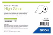 Papier, papier fotograficzny i etykiety - Epson - continuous labels - high-glossy - 1 roll(s) - Roll (7.6 cm x 33 m) - 7113751