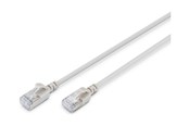 Kabel sieciowy - DIGITUS patch cable - 30 cm - grey - Szary - 0.3m - DK-1632-A-003S