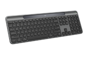 Klawiatura - Logitech K980 Signature Slim Solar+ Wireless - Klawiatury - Danish/Norwegian/Swedish/Finnish - Szary - 920-013762