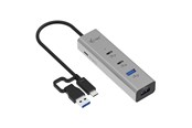 USB hub - I-Tec Universal Charging Metal HUB 2xUSB-C + 2x USB-A Port + Power Delivery 85W USB hub - 4 - Srebrny - CAHUBMETAL2A2CPD