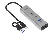 USB hub - I-Tec - hub - universal charging metal - 4 ports USB hub - 4 - Srebrny - CAHUBMETAL2A2CPD
