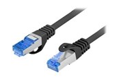 Kabel sieciowy - Lanberg patch cable - 1 m - RAL 9004 black - Czarny - 1m - PCF6A-10CC-0100-BK