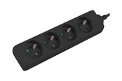 Kabel zasilający (zewnętrzny) - Lanberg - power strip - 2500 Watt - PS0-04E-0100-IEC-BK