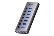USB hub - Unitek H1314A - hub - 7-in-1 individual switches - 7 ports USB hub - 7 - USB 3.2 - Szary - H1314A01-EU