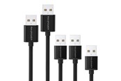 Kabel USB - RAVPower 5 x USB 2.0 to Micro USB Cables (0.3 m + 2 x 0.9 m + 1.8 m + 3.0 m) Black - RP-LC04B