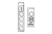Kabel zasilający (zewnętrzny) - Ever Office Plus - surge protector - 2500 Watt - 6000 VA - T/LZ06-OFP018/0000