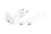 Telefon - Adapter i Ładowarka - Belkin BoostCharge power adapter - compact - 24 pin USB-C - 30 Watt - with USB-C cable (1m) - WCA008KQ1MWH-B6