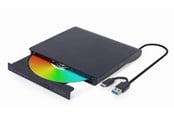 Naped optyczny - Gembird DVD-USB-031 - Zewnętrzny - Nagrywarka DVD - USB 3.1 Gen 1 - Czarny - DVD-USB-031
