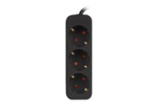 Kabel zasilający (zewnętrzny) - Lanberg - power strip - 2500 Watt - PS0-03F-0150-BK