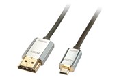 Kabel wyświetlacza - Lindy CROMO Slim High Speed HDMI to micro HDMI Cable with Ethernet - 41678