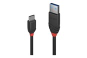 Kabel USB - Lindy Black Line - USB-C cable - USB Type A to 24 pin USB-C - 15 cm - 36914