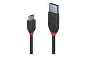 Kabel USB - Lindy Black Line - USB-C cable - 24 pin USB-C to USB Type A - 50 cm - 36915