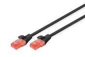 Kabel sieciowy - DIGITUS CAT 5e U-UTP Patch Cord - 0.5m - Czarny - 2m - DK-1512-005/BL