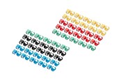 Kabel sieciowy - DIGITUS cable colour coding clips - for patch cable mixed (20 pcs. in each) - A-CC-M