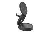 Telefon - Adapter i Ładowarka - Belkin BoostCharge wireless charging stand - 3-in-1 magnetic compact - + AC power adapter - 15 Watt - WIZ034KQBK