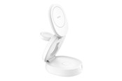 Telefon - Adapter i Ładowarka - Belkin BoostCharge wireless charging stand - 3-in-1 magnetic compact - + AC power adapter - 15 Watt - WIZ034KQWH