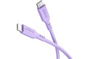 Kabel USB - Pro USB-C <-> USB-C - PD 60W - 1.5m - Fioletowy - Kabel USB - 4040849777455