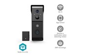 Inteligentny dom - Nedis SmartLife Video Doorphone Wi-Fi Battery 2x Full HD 1080p Cloud Storage (option) / microSD (not included) IP54 With motion sensor Night vision Black - WIFICDP31BK
