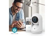 Inteligentny dom - Nedis SmartLife Indoor Camera Wi-Fi 3MP Full HD 1296p Pan tilt Cloud Storage (option) / microSD (not included) / Onvif With motion sensor Night vision White - WIFICI23CWT