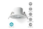 Inteligentny dom - Nedis SmartLife Ceiling Light Wi-Fi Warm to Cool White Round Diameter: 52 mm 68 - 74 mm 360 lm 2700 - 6500 K IP20 Energy Class: F Android™ / IOS - WIFILCS10WT