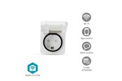 Inteligentny dom - Nedis SmartLife Smart Plug Wi-Fi IP44 3680 W EU plug -25 - 55 °C Android™ / IOS Gray / White 1 pc. - WIFIPO130FWT