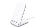 Telefon - Adapter i Ladowarka - Aukey LC-A2 Aircore 2 in 1 Wireless Charging Stand - White - LC-A2 White