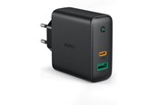 Telefon - Adapter i Ładowarka - Aukey PA-D3 60W Dual-Port PD Charger with Dynamic Detect - EU Plug - PA-D3