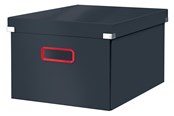 Archiwizacja i przechowywanie - Esselte Średnie pudełko do przechowywania Click & Store Cosy, z tektury w 85% z recyklingu, Aksamitny szary - 53480089
