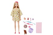Lalki i akcesoria - Barbie Fashionistas Doll with Puppy Kids Toys Self-Care Spa Day - HKT90