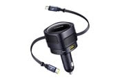 Telefon - Adapter i Ladowarka - Baseus Enjoyment Max Car Charger 90W USB-C Lightning USB-A USB-C Ports - Black - C00035507121-02
